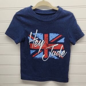 Lyrics By Lennon & McCartney Hey Jude Kids Blue Graphic T-Shirt Size 12 Months